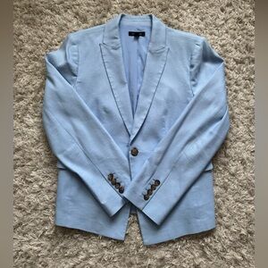 Ann Taylor Pale Blue Single-Button Women's Blazer